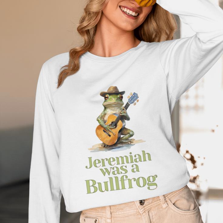 Jeremiah Was A Bullfrog A Classic Rock Nostalgia Trip Premium Tri-Blend Unisex Long Sleeve T-Shirt Jeremiah Was A Bullfrog A Classic Rock Nostalgia Trip Premium Tri-Blend Unisex Long Sleeve T-Shirt