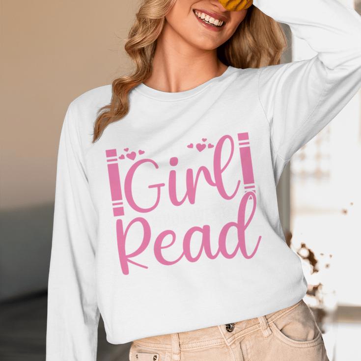Just A Girl Who Loves To Read Book Lover Reading Books Unisex Long Sleeve T-Shirt