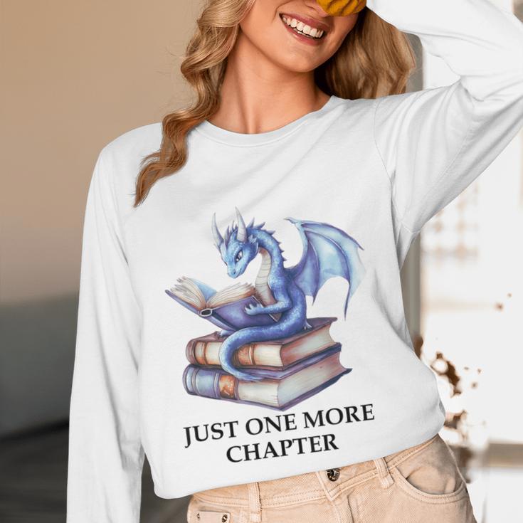 Just One More Chapter Book Dragon Reading Book Lover Bookish Unisex Long Sleeve T-Shirt