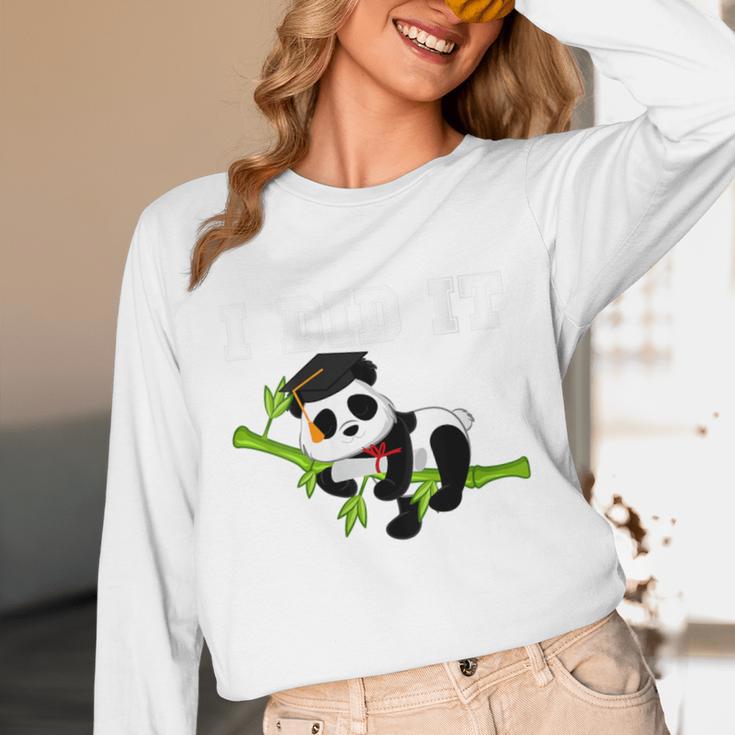 I Did It Kawaii Panda With Graduation Cap Diploma Unisex Long Sleeve T-Shirt