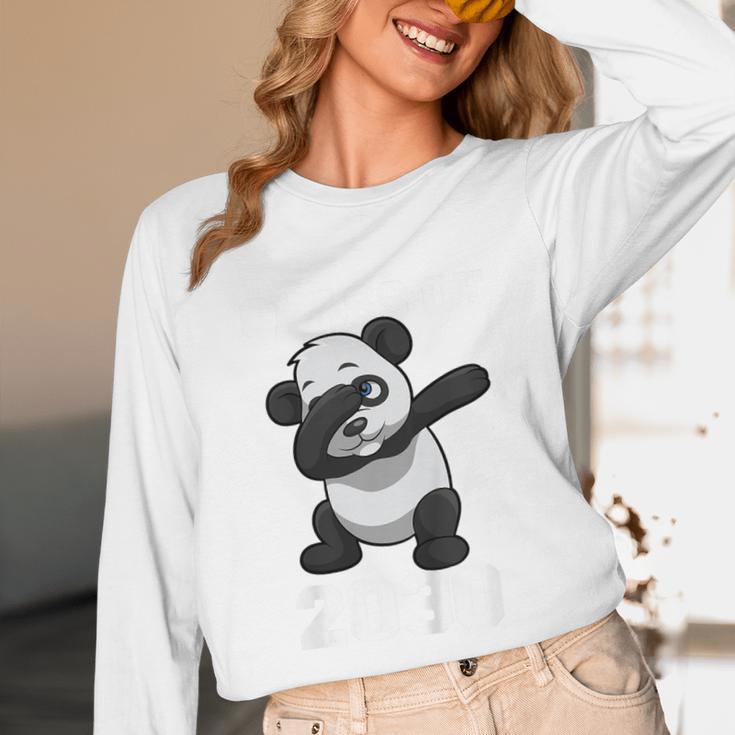 Kids Class Of 2030 Shirt Graduation Dabbing Panda Shirt Unisex Long Sleeve T-Shirt