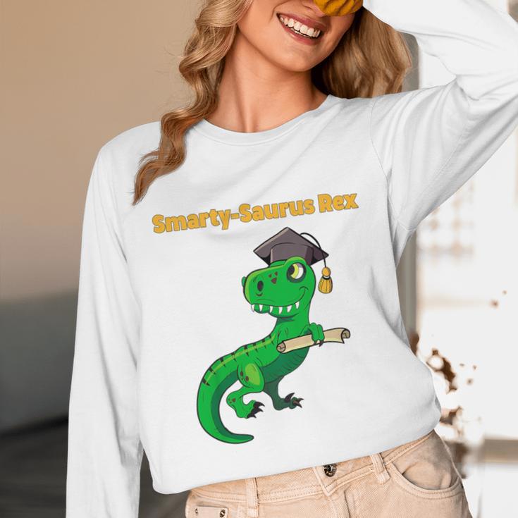 Kids Cute Graduation Dinosaur Smarty Saurus Kinder VPK Pre-k Grad Unisex Long Sleeve T-Shirt