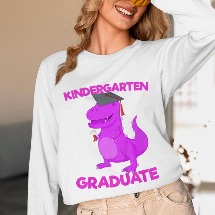 Kids Kindergarten Graduation Idea For Girls Dinosaur Unisex Long Sleeve T-Shirt
