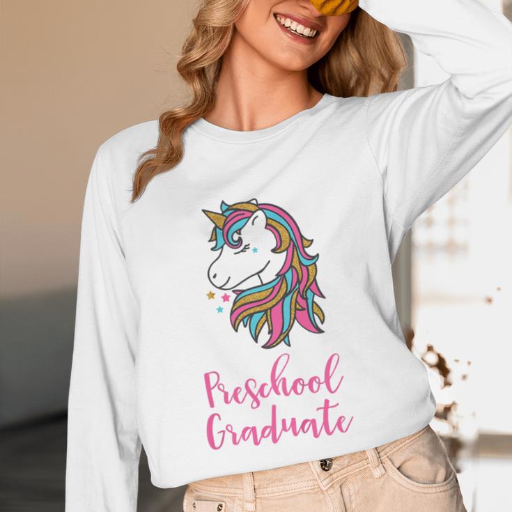 Kids Unicorn Preschool Graduation Unisex Long Sleeve T-Shirt
