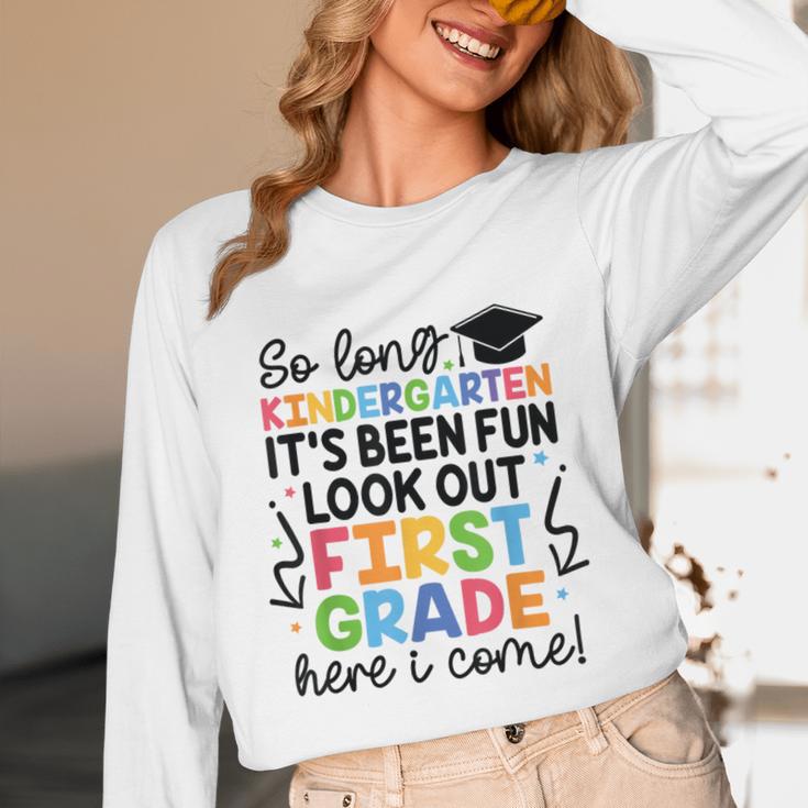 Kindergarten Graduation Graduate 1st Grade Here I Come Kids Unisex Long Sleeve T-Shirt