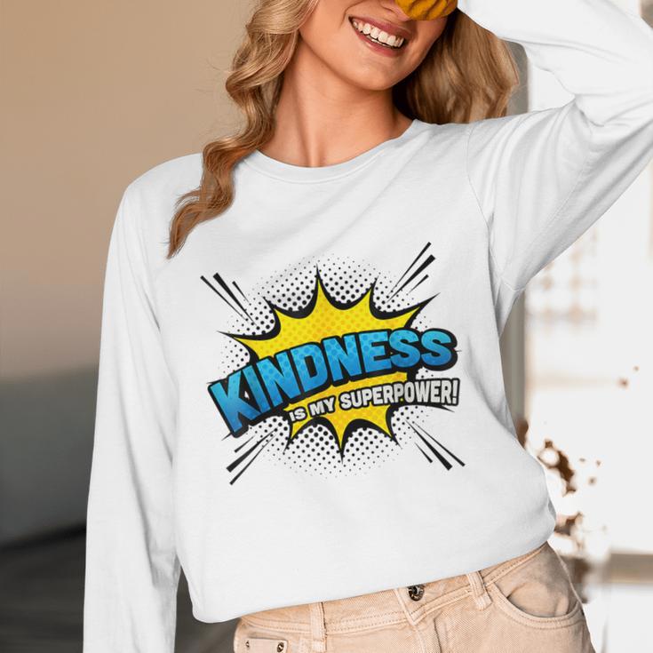 Kindness Is My Superpower Retro Comic Book T-Shirt Unisex Long Sleeve T-Shirt