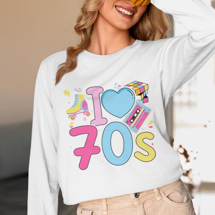 I Love 70's Retro Style Nostalgia Vibe 1970's Party Premium Tri-Blend Unisex Long Sleeve T-Shirt I Love 70's Retro Style Nostalgia Vibe 1970's Party Premium Tri-Blend Unisex Long Sleeve T-Shirt
