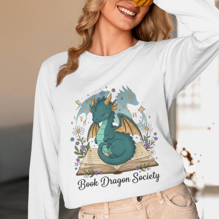 Magical Book Dragon Fantasy Reading Enthusiast Art Unisex Long Sleeve T-Shirt Magical Book Dragon Fantasy Reading Enthusiast Art Unisex Long Sleeve T-Shirt
