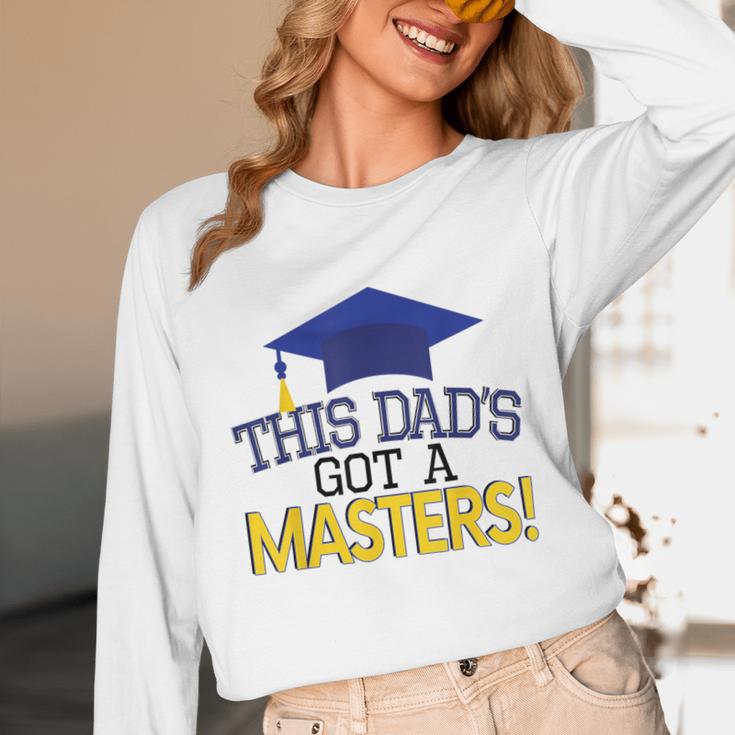 Masters Degree Proud Dad Graduation Shirt MBA Social Work Unisex Long Sleeve T-Shirt