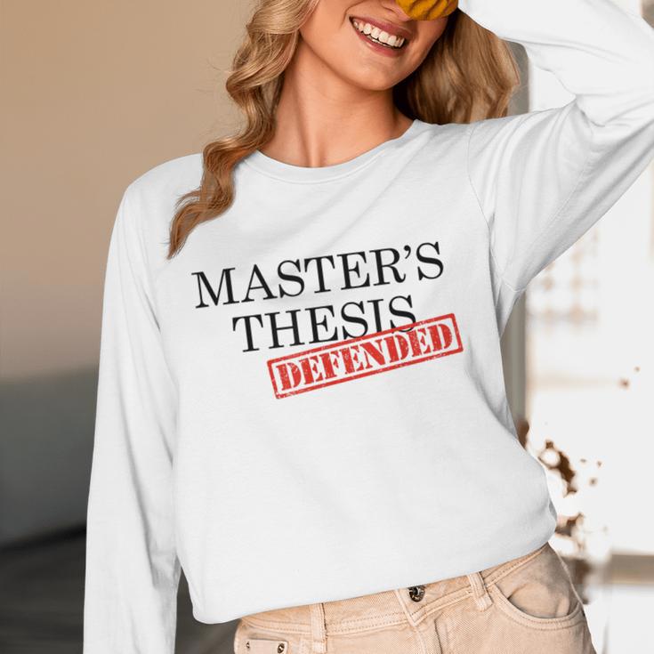 Master's Thesis Defense Tshirt Masters Graduation Shirt Unisex Long Sleeve T-Shirt