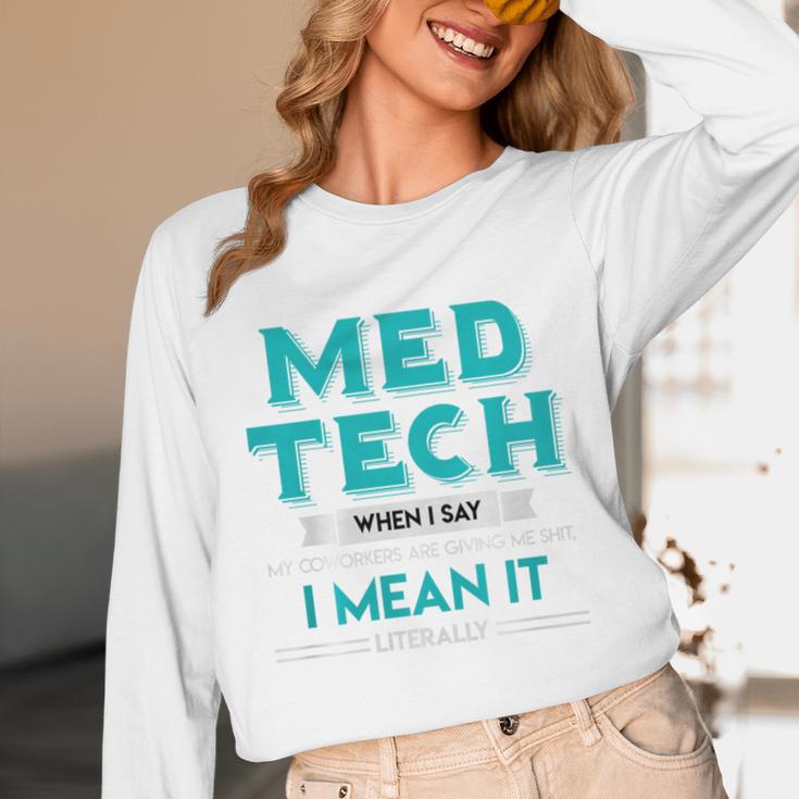 Med Tech Medical Technician Gag Lab Graduation Premium Unisex Long Sleeve T-Shirt