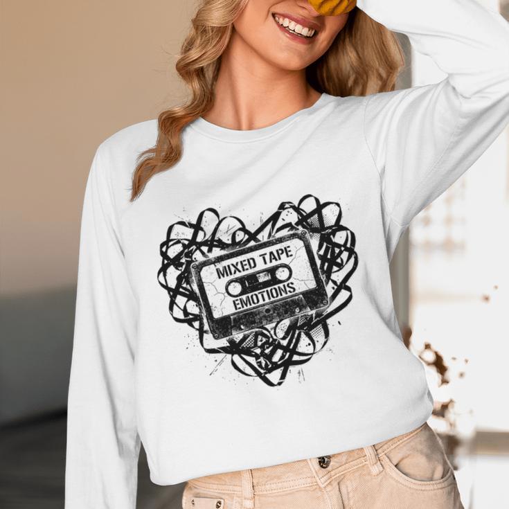 Mixed Tape Emotions Music Lover Nostalgia Quote Premium Tri-Blend Unisex Long Sleeve T-Shirt