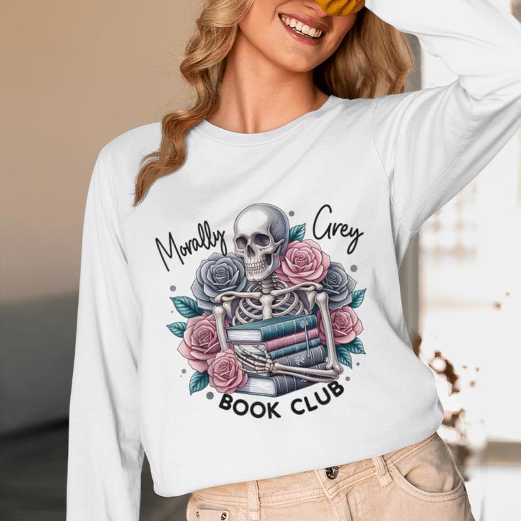 Morally Grey Skeleton Reading Smut Smutty Spicy Books Lover Unisex Long Sleeve T-Shirt Morally Grey Skeleton Reading Smut Smutty Spicy Books Lover Unisex Long Sleeve T-Shirt