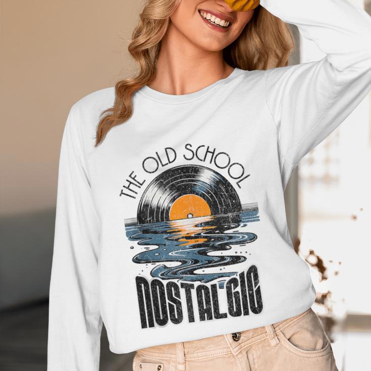 Music Old School Nostalgia Record Unisex Long Sleeve T-Shirt Music Old School Nostalgia Record Unisex Long Sleeve T-Shirt