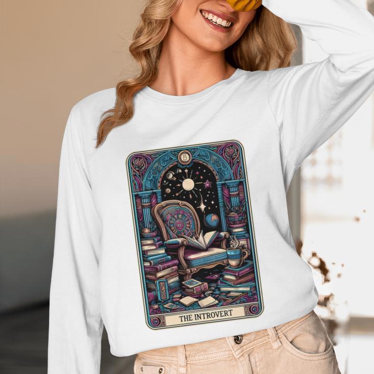 Mystical Library Book Reader The Introvert Tarot Card Unisex Long Sleeve T-Shirt Mystical Library Book Reader The Introvert Tarot Card Unisex Long Sleeve T-Shirt