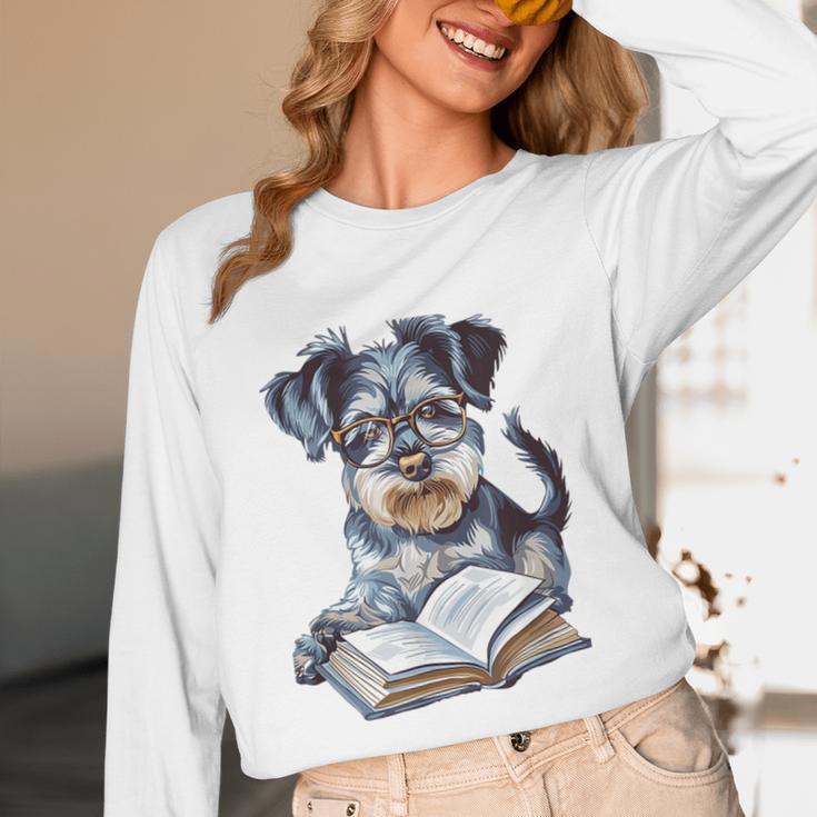 Nerdy Schnauzer Dog Book Lover Glasses Cute Pet For Men Women Kids Unisex Long Sleeve T-Shirt Nerdy Schnauzer Dog Book Lover Glasses Cute Pet For Men Women Kids Unisex Long Sleeve T-Shirt