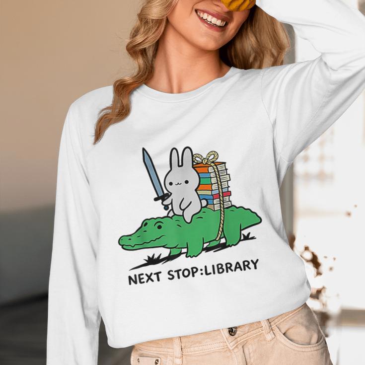 Next Stop Library Reading Book Unisex Long Sleeve T-Shirt Next Stop Library Reading Book Unisex Long Sleeve T-Shirt