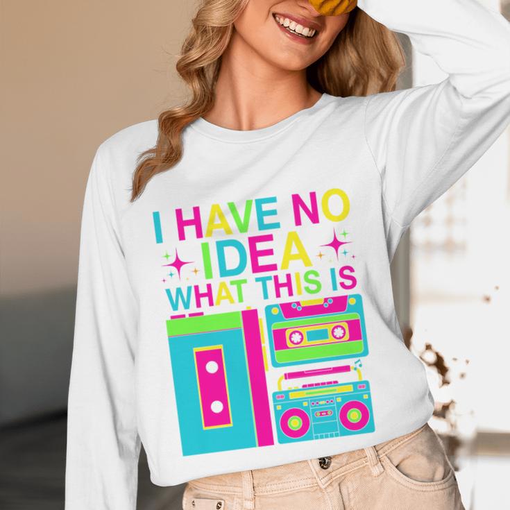 I Have No Idea What This Is Retro 70's 80's 90's Nostalgia Premium Tri-Blend Unisex Long Sleeve T-Shirt