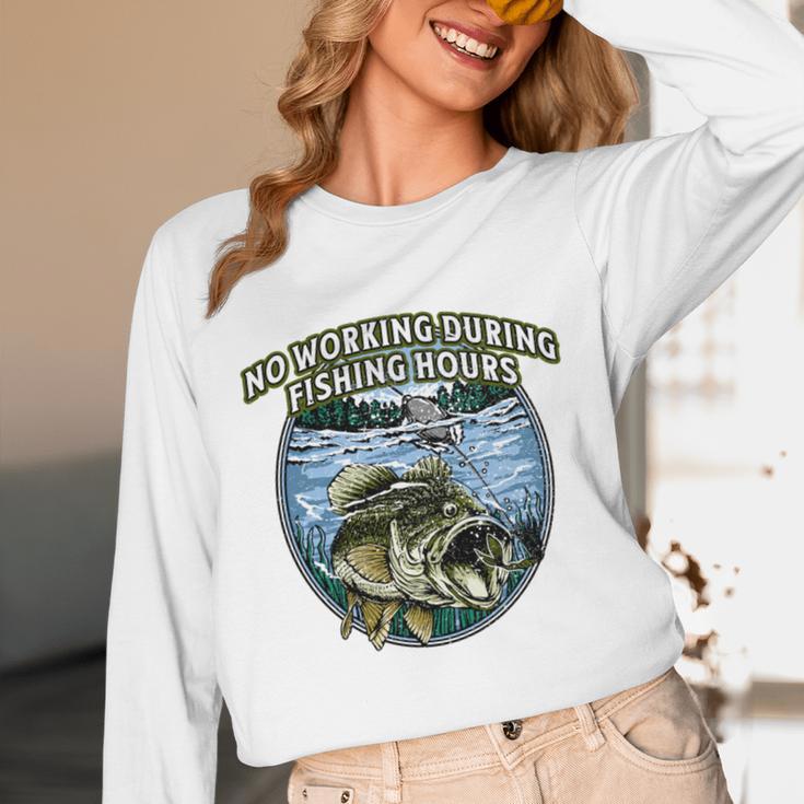 No Working Fishing Hours Introvert Lifestyle Antisocial Unisex Long Sleeve T-Shirt No Working Fishing Hours Introvert Lifestyle Antisocial Unisex Long Sleeve T-Shirt