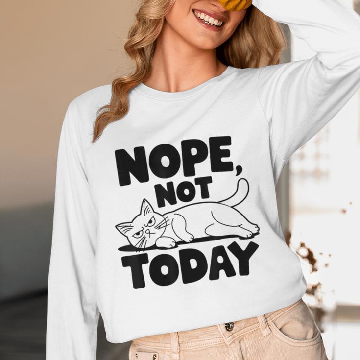 Nope Not Today Antisocial Introvert Cat Lover Men Women Kids Unisex Long Sleeve T-Shirt Nope Not Today Antisocial Introvert Cat Lover Men Women Kids Unisex Long Sleeve T-Shirt