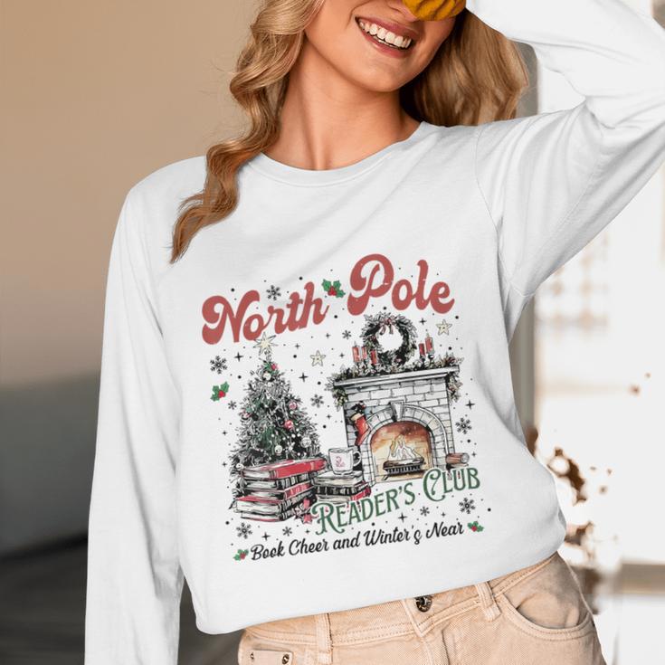 North Pole Book Club Book Lover Bookish Bookworm Christmas Unisex Long Sleeve T-Shirt