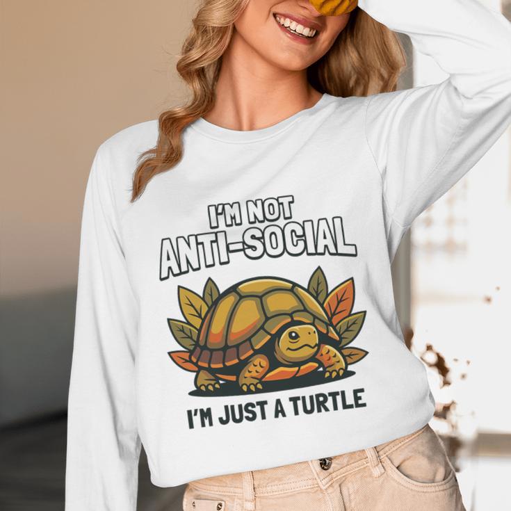 Not Anti Social Im Just A Turtle Sarcastic Introvert Humor Premium Tri-Blend Unisex Long Sleeve T-Shirt Not Anti Social Im Just A Turtle Sarcastic Introvert Humor Premium Tri-Blend Unisex Long Sleeve T-Shirt