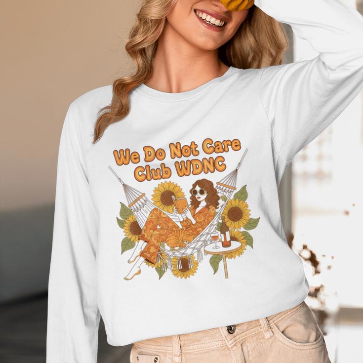 We Do Not Care Club WDNC Reading Book Boho Floral Unisex Long Sleeve T-Shirt We Do Not Care Club WDNC Reading Book Boho Floral Unisex Long Sleeve T-Shirt