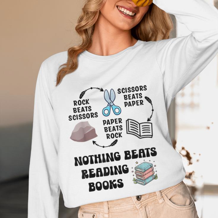Nothing Beats Reading Rock Paper Scissors Reader Book Lover Unisex Long Sleeve T-Shirt Nothing Beats Reading Rock Paper Scissors Reader Book Lover Unisex Long Sleeve T-Shirt
