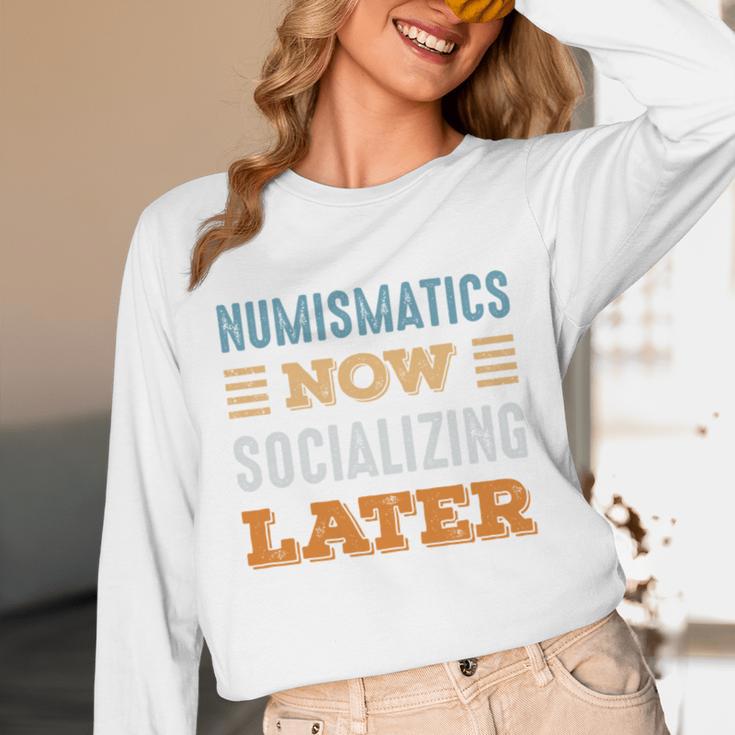 Numismatics Now Minimal Socializing Introvert Vintage Unisex Long Sleeve T-Shirt Numismatics Now Minimal Socializing Introvert Vintage Unisex Long Sleeve T-Shirt