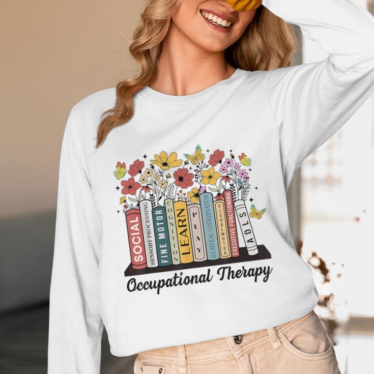 Occupational Therapy Wildflower Book OT Therapist Assistant Unisex Long Sleeve T-Shirt
