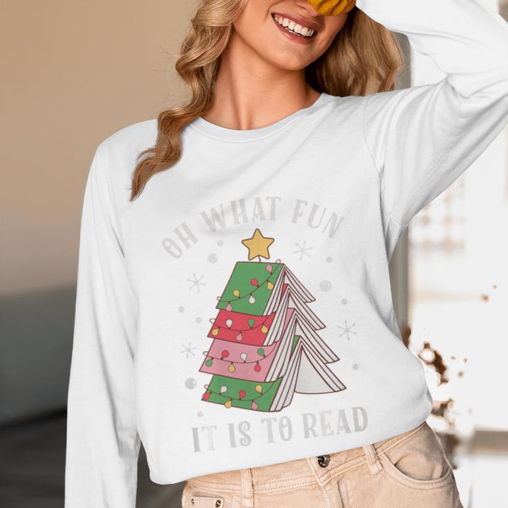 Oh What Fun It Is To Read Book Christmas Tree Premium Tri-Blend Unisex Long Sleeve T-Shirt Oh What Fun It Is To Read Book Christmas Tree Premium Tri-Blend Unisex Long Sleeve T-Shirt