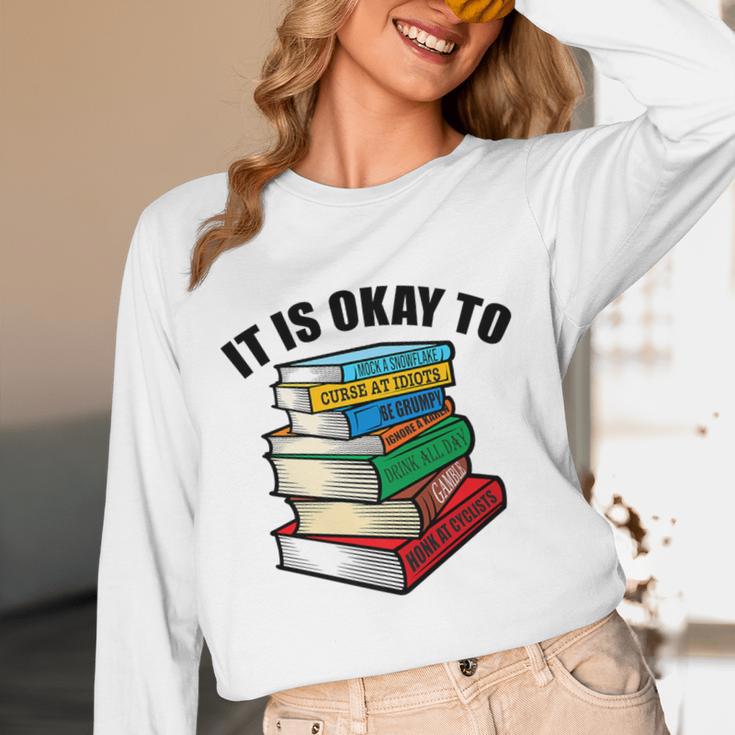 It Is Okay To Be a Grumpy Old Man Book Lover Premium Unisex Long Sleeve T-Shirt