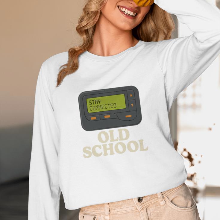 Old School 90s Pager Retro Nostalgia Vintage Tech Gen Unisex Long Sleeve T-Shirt Old School 90s Pager Retro Nostalgia Vintage Tech Gen Unisex Long Sleeve T-Shirt