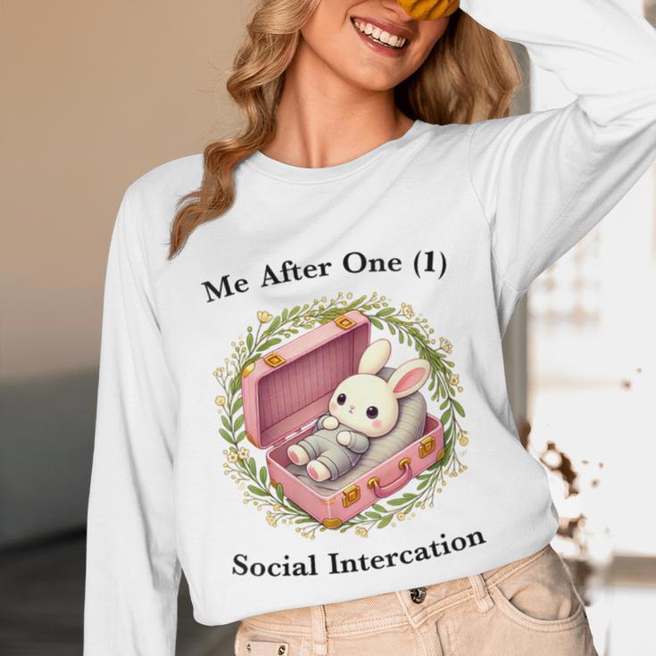 Me After One Social Interaction Introvert Saying Unisex Long Sleeve T-Shirt Me After One Social Interaction Introvert Saying Unisex Long Sleeve T-Shirt