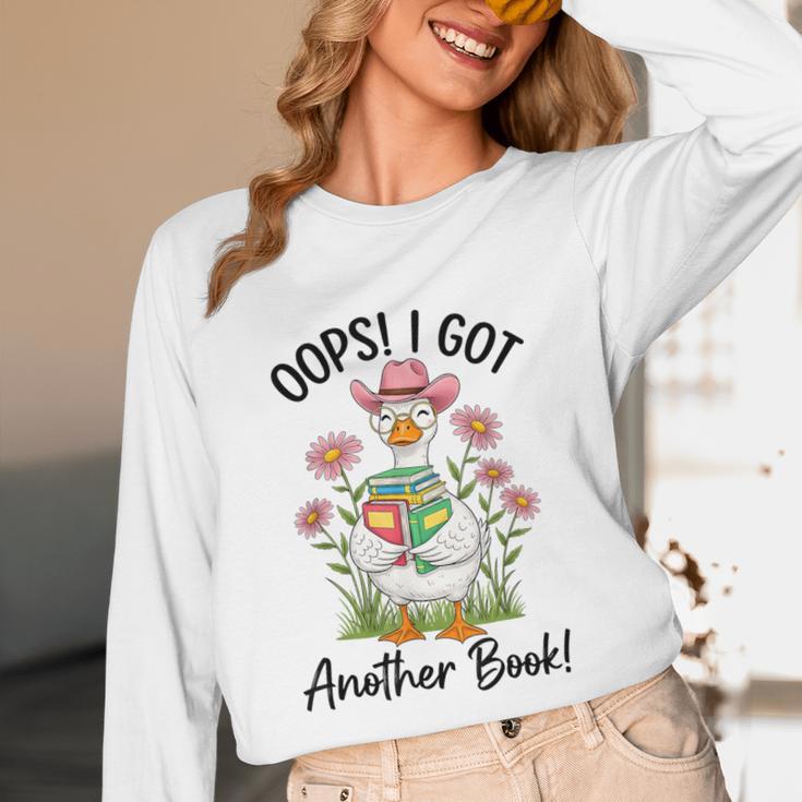 Oops I Got Another Book Cute Goose Librarian Reading Teacher Unisex Long Sleeve T-Shirt Oops I Got Another Book Cute Goose Librarian Reading Teacher Unisex Long Sleeve T-Shirt