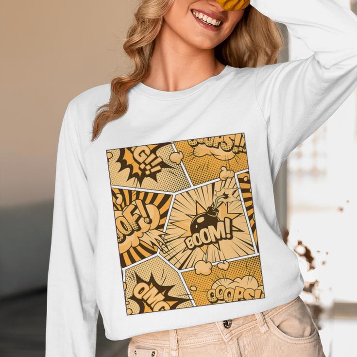 Orange Comic Book Orange Color Graphic Premium Tri-Blend Unisex Long Sleeve T-Shirt