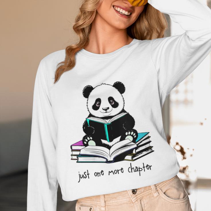 Panda Reading Chapter Books Unisex Long Sleeve T-Shirt