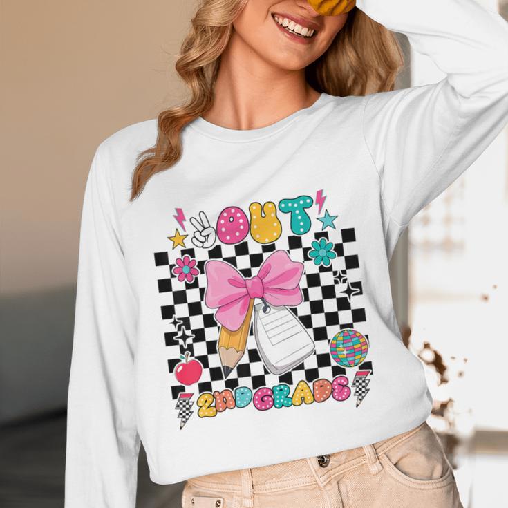 Peace Out 2nd Grade Graduation Last Day School Second Grade Unisex Long Sleeve T-Shirt