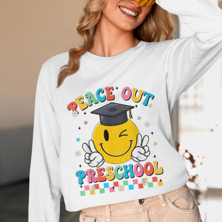 Peace Out Preschool Graduation Last Day Teachers Boys Girls Unisex Long Sleeve T-Shirt