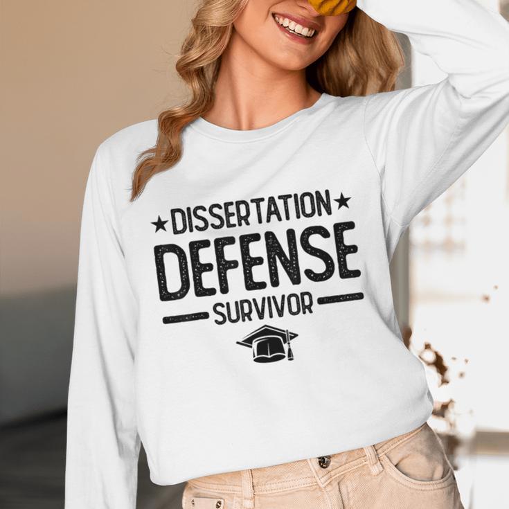 PhD Graduation Dissertation Defense Survivor PhD Unisex Long Sleeve T-Shirt