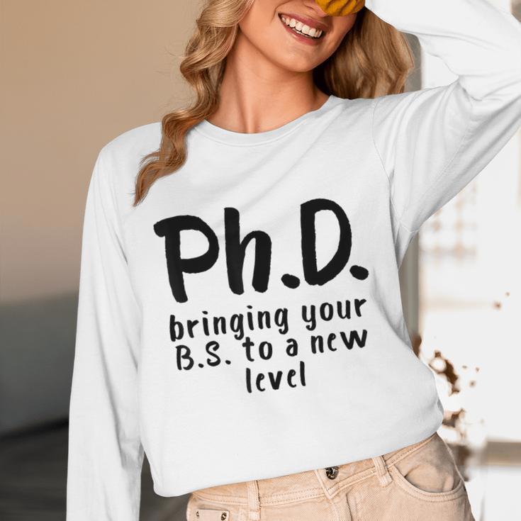 Phd Shirt Bs Doctorate Graduation Doctoral Unisex Long Sleeve T-Shirt