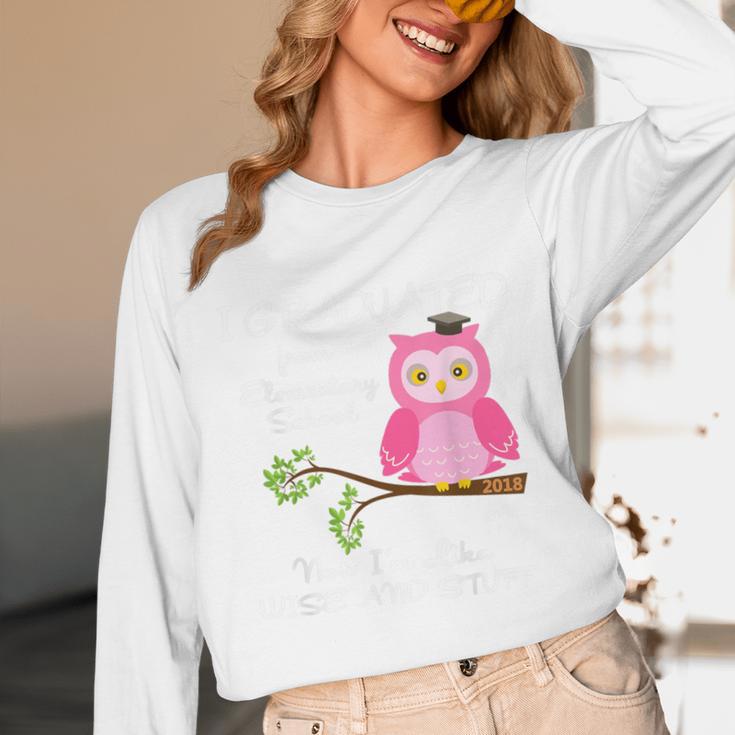 Pink I Graduated From Elementary Graduation Unisex Long Sleeve T-Shirt