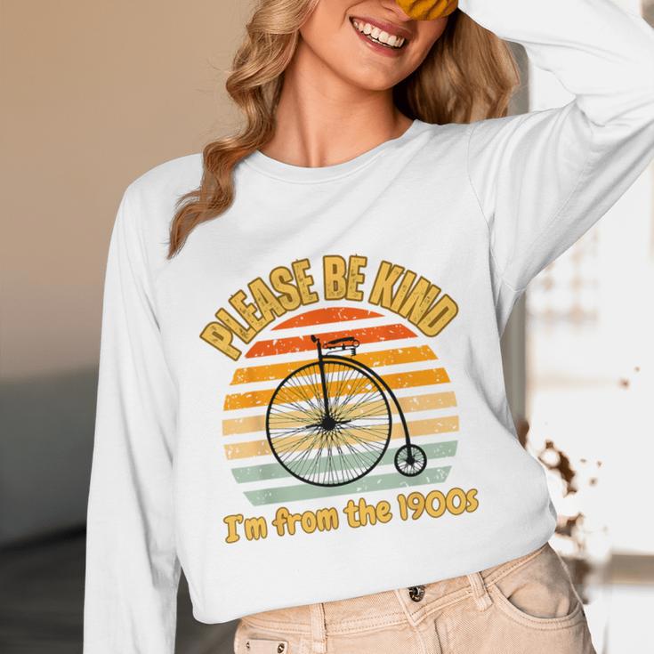 Please Be Kind I'm From The 1900s Penny Farthing Unisex Long Sleeve T-Shirt