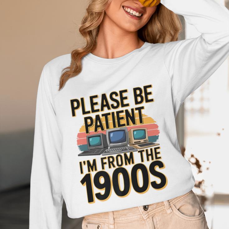 Please Be Patient I'm From The 1900s Retro Computer Premium Unisex Long Sleeve T-Shirt