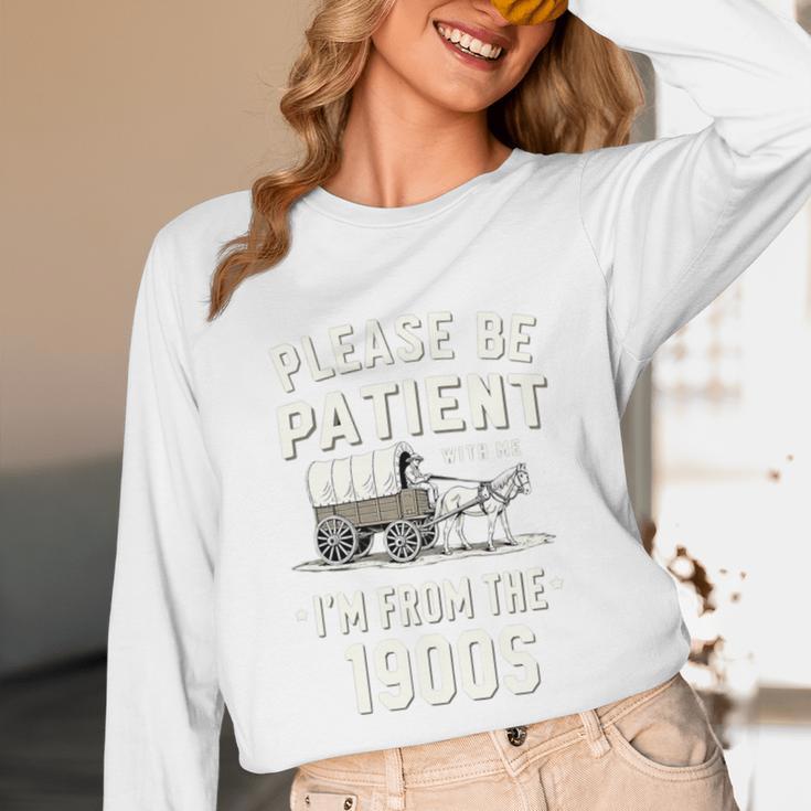 Please Be Patient I'm From The 1900s Retro Premium Tri-Blend Unisex Long Sleeve T-Shirt