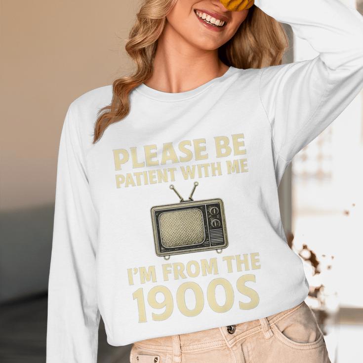 Please Be Patient With Me I'm From The 1900s Television Set Premium Unisex Long Sleeve T-Shirt