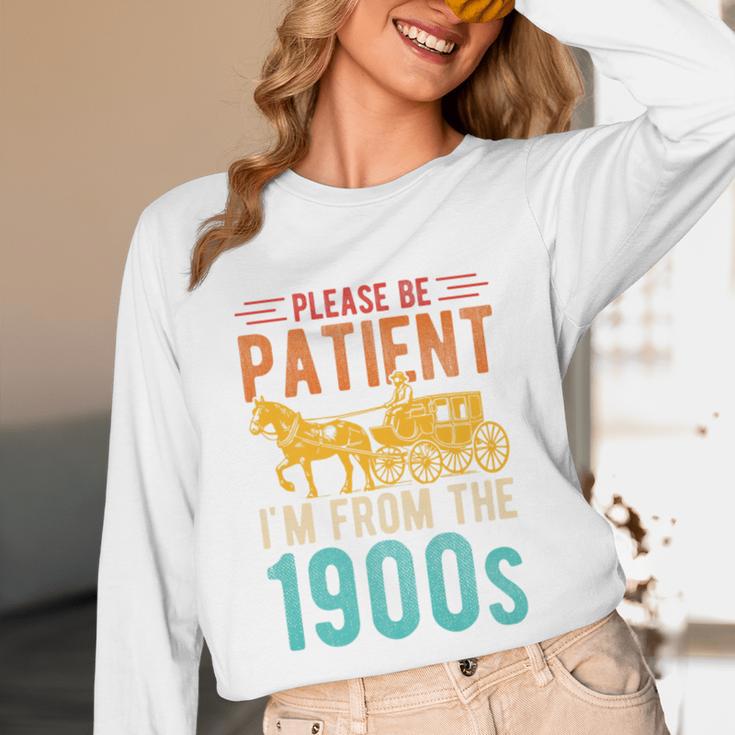 PLEASE BE PATIENT I'M FROM THE 1900s Vintage 1900s 90s Premium Unisex Long Sleeve T-Shirt