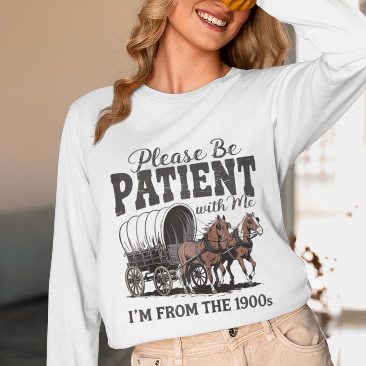 Please Be Patient With Me I'm From The 1900s Vintage Raglan Baseball Tee Unisex Long Sleeve T-Shirt