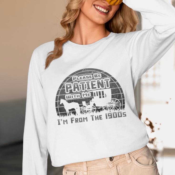 Please Be Patient With Me I'm From The 1900s Vintage Retro Raglan Baseball Tee Unisex Long Sleeve T-Shirt
