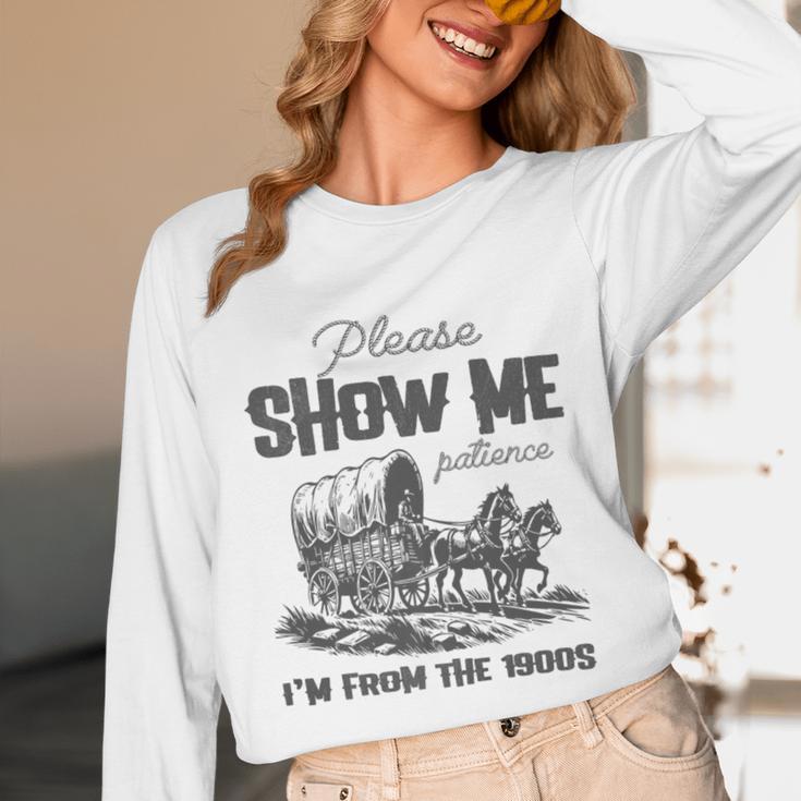 Please Show Me Patience I'm From The 1900s Vintage Horse Premium Unisex Long Sleeve T-Shirt Please Show Me Patience I'm From The 1900s Vintage Horse Premium Unisex Long Sleeve T-Shirt